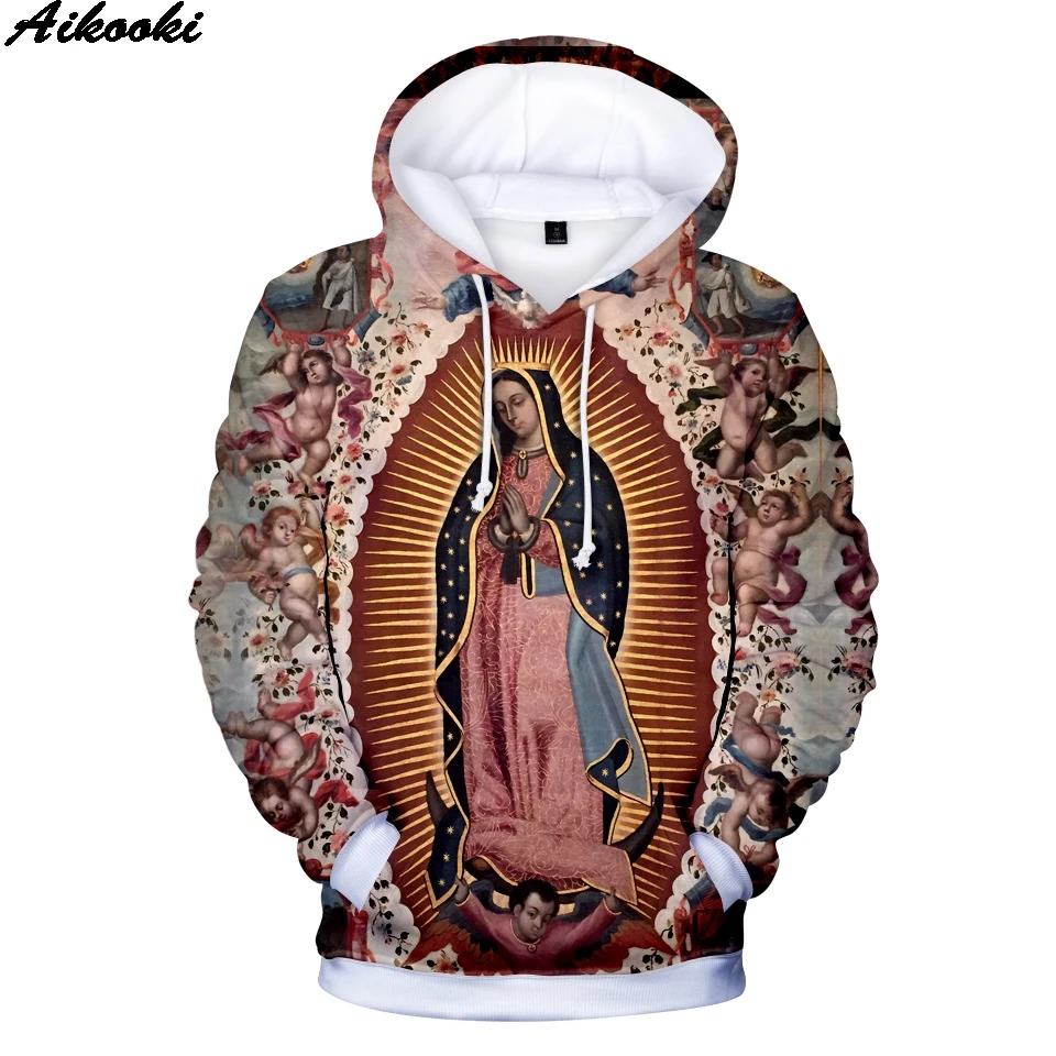 Our Lady of Guadalupe 3D толстовки для мужчин и женщин высококачественный хип-хоп Мода наша