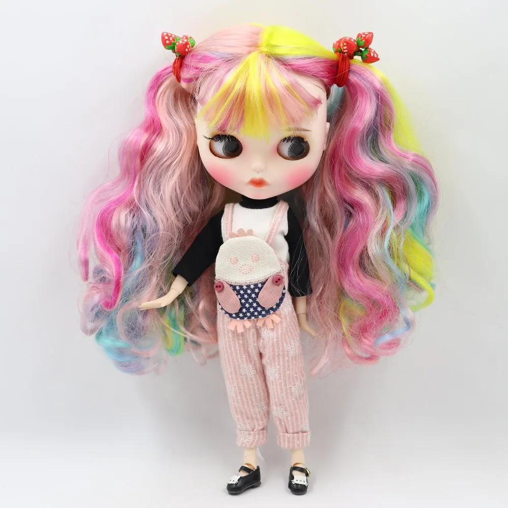 Leah – Premium Custom Neo Blythe Doll with Multi-Color Hair, White Skin & Matte Pouty Face 1 Leah – Premium Custom Neo Blythe Doll with Multi-Color Hair, White Skin & Matte Pouty Face 1
