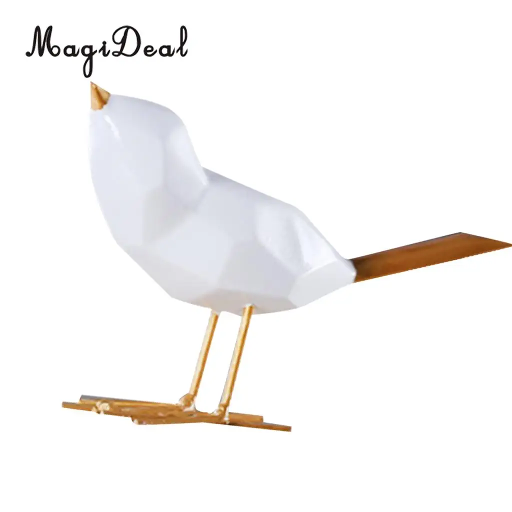 Resin Modern Bird Figurine Statue Abstract Art Sculpture for Home Room Decor