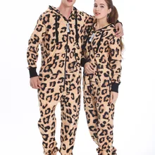 В скандинавском стиле леопардовый комбинезон все в одном Толстовки Флисовый комбинезон унисекс для взрослых
