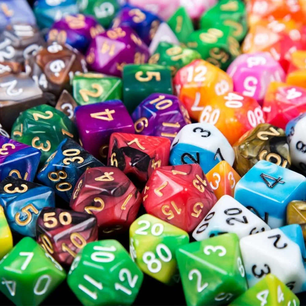 7 шт./компл. RPG Подземелья и Драконы настольная игра специальная игральная кость