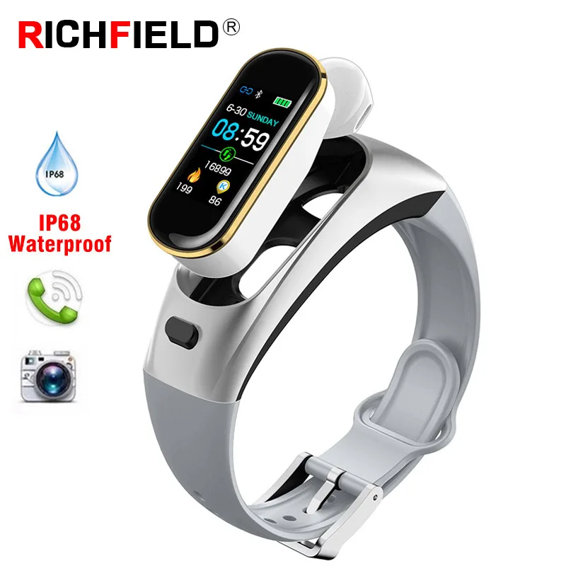 

H109 Headphones Smart Bracelet Blood Pressure Wireless Earphones Bluetooth Earphone Smart Watch Phone Fitness Tracker Smart Band