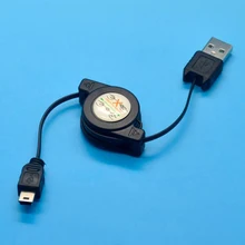 Черный Выдвижной Mini USB 2,0 5-контактный кабель синхронизации данных зарядки кабель синхронизации данных MAX 80 см быстро 1 шт. Лидер продаж