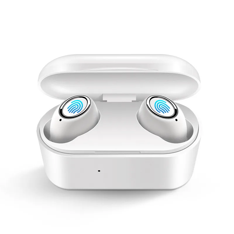Настоящие беспроводные TWS сенсорные bluetooth наушники с отпечатком пальца HD стерео