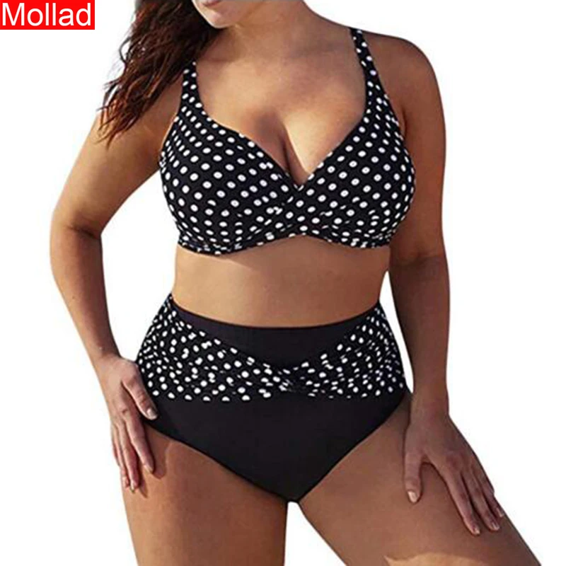 

Summer Dot Printed Bikini Swimsuit Plus Size Women Swimwear Sexy Bikini Set