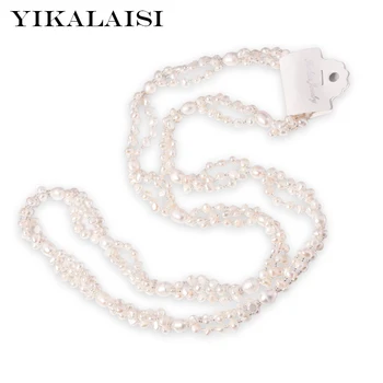 

YIKALAISI Pearl jewelry For Women natural freshwater Baroque pearl wholesale new fine jewelry Pure hand weaving