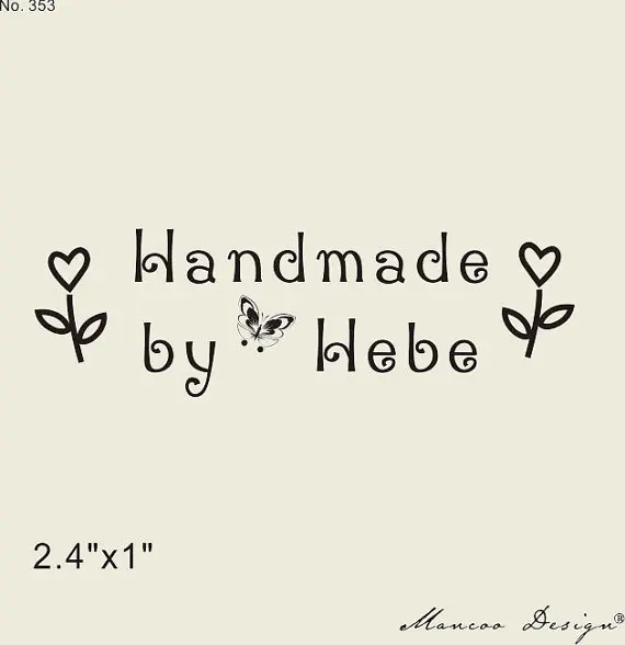 2.4" x1" Birds Custom Stamp Handmade Stamp Clear Rubber Stamp Custom