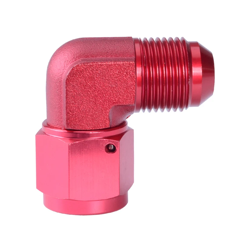 6AN Fitting 90 Degree Swivel Hose End Fitting Adaptor Oil Coolant Black Red 