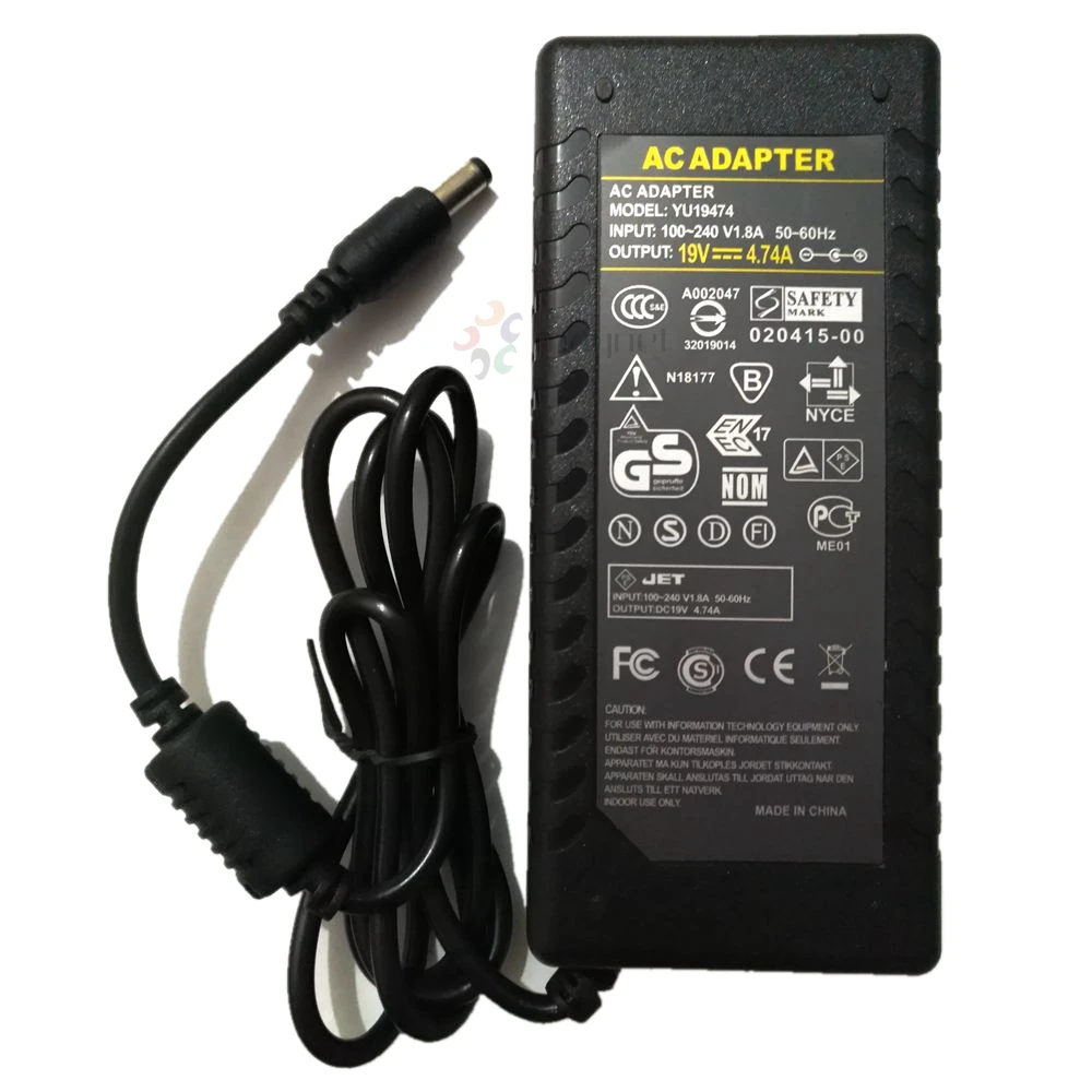 5 шт./лот 19V4. 74A AC DC адаптер зарядное устройство для 5050 3528 LED свет CCTV 19V 4.74A 90W