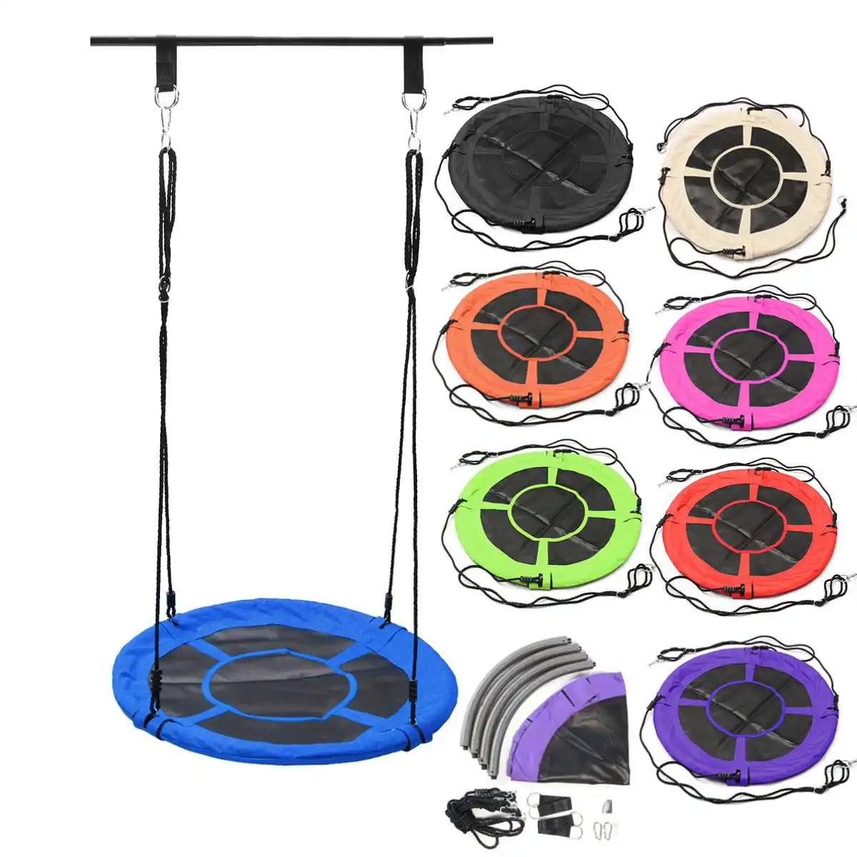 40 "100 см большой емкости дети открытый круглый гнездо Висячие веревки качели детский сад играть игрушки качели 8 цветов на выбор