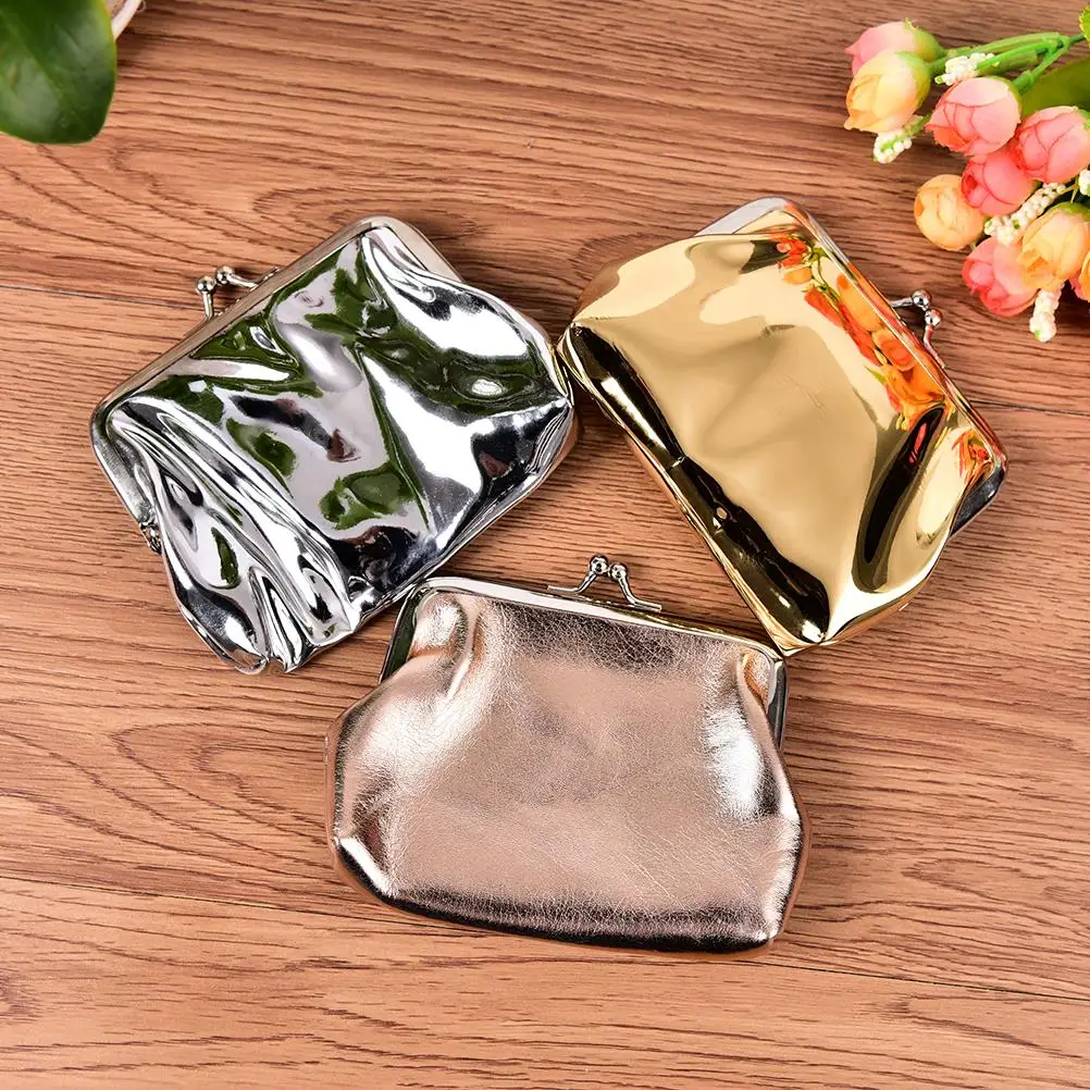 1PCS New Arrival Wallet Coin Pouch Children Purse Holder Coin PU Mirror SurfaceWallet Coin Purse ...