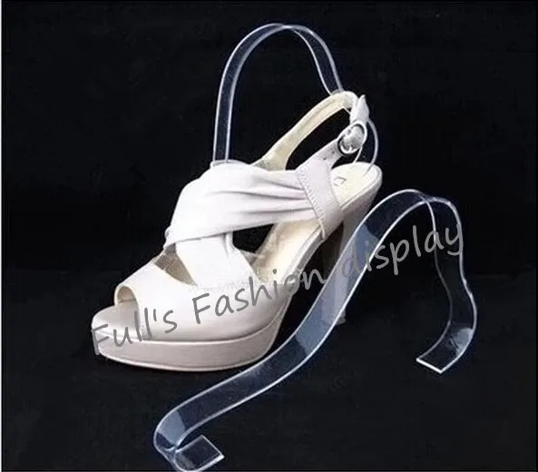 Best-selling Clear Acrylic Shoe Display Rack Stand Shoe Holder Support For Women's Store 20pcs