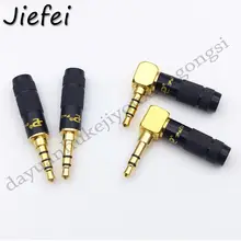 Pailiccs 1/" 3,5 мм 3 4 полюса Мужской Аудио ремонт гнезда наушников разъем под прямым углом 90 градусов DIY пайки Разъем