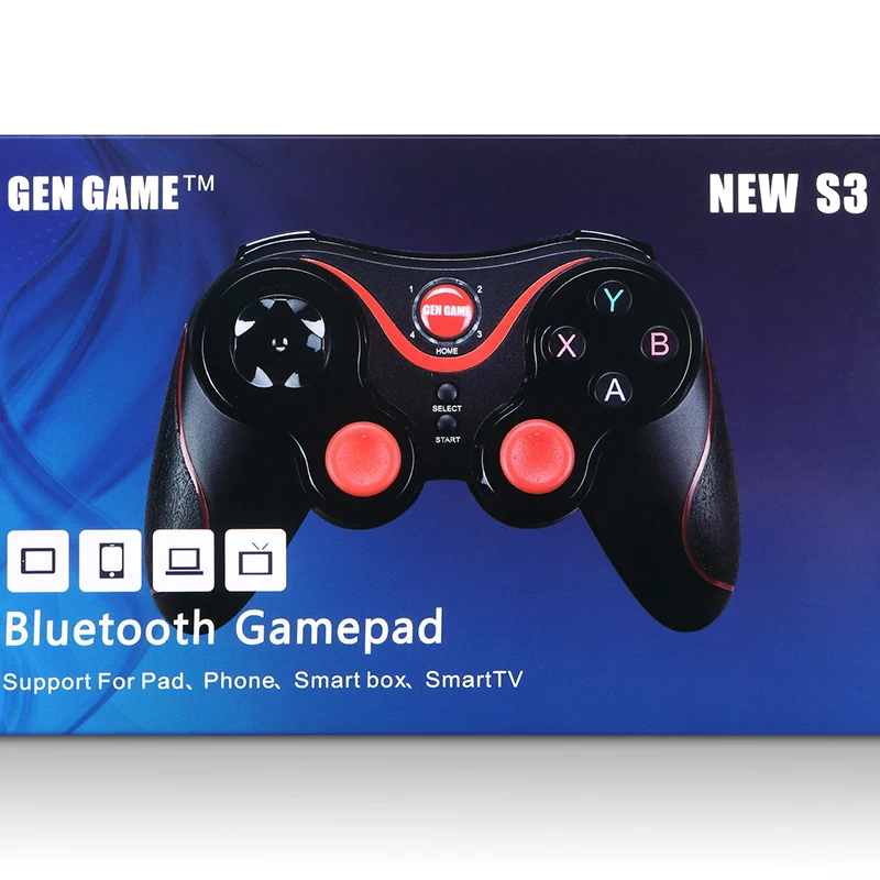 GEN GAME S3 Bluetooth 3,0 беспроводной геймпад джойстик поддержка для ПК смартфон, Pad, tv, tv Box с платформой Android 3,2
