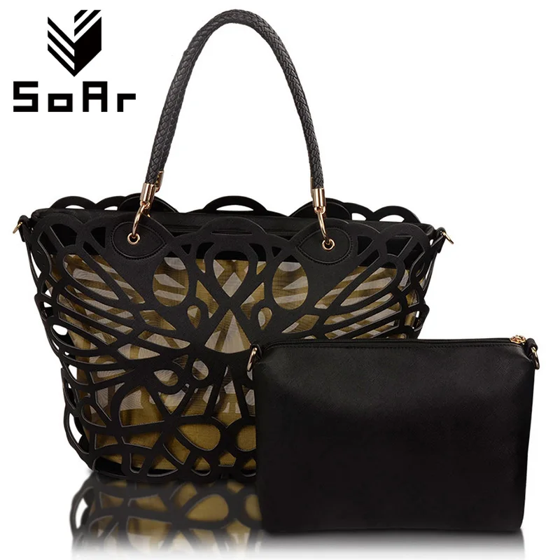 

SoAr Hollow out women bags handbags women famous brands women Big leather bag shoulder messenger bags new fashion high quality 4