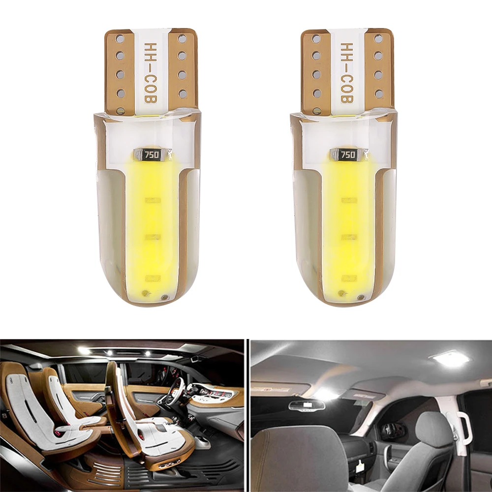 10 pièces T10 LED voiture intérieur ampoule Canbus sans erreur T10 blanc 5730 4/8/12 SMD LED 12V voiture côté cale lumière blanc lampe ampoule