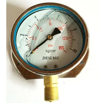 

YC-100T 0-10 behind the ship with radial seismic table Y100 Shanghai Zhengbao pressure gauge pressure