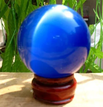 

very charming 60mm blue opal crystal ball shipping free