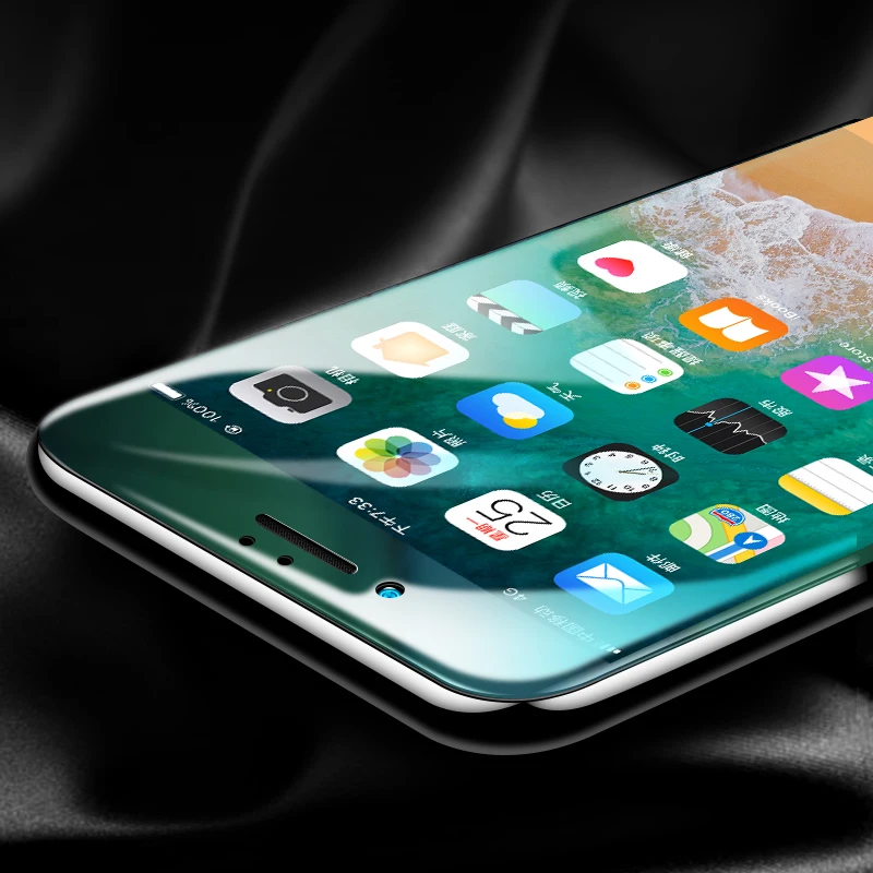 Закаленное полноэкранное защитное стекло 4D Edge для iPhone 7 7plus 8 8plus X 6D|Защитные