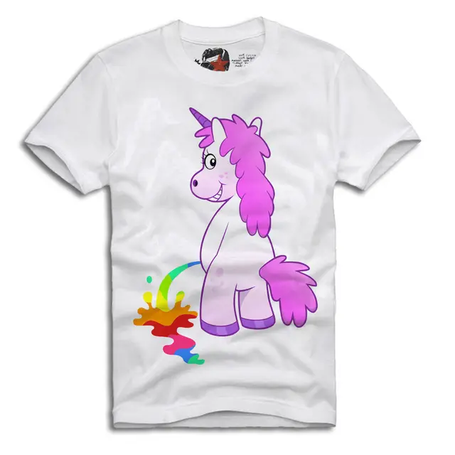 Keep on comúneuropeo t-shirt Fun geek nerd Unicorn Poop Rainbow píxeles retro