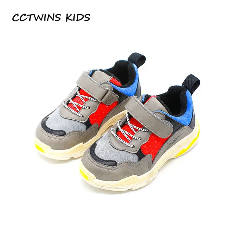 

CCTWINS KIDS 2017 Winter Children Black Casual Trainer Baby Girl Brand Sport Shoe Toddler Fashion Gray Sneaker Boy F1971