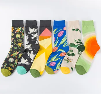 

Funny Socks Men Women Cotton Knitted Socks Autumn Winter New Fashion Men Women Sock Happy Style Elegant Casual Happy Crew Socks