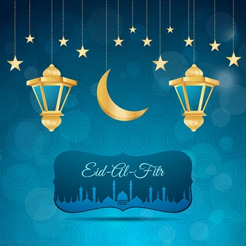 

Golden Star Moon Lights Night Blue Sky Backgrounds Vinyl cloth High quality High quality Computer printed wall backdrops