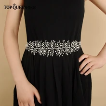 TOPQUEEN SH55-S Серебряный свадебный пояс-лента жемчужный модный пояс для девочек пояс Пояс Ручной Работы Хрустальный пояс невесты