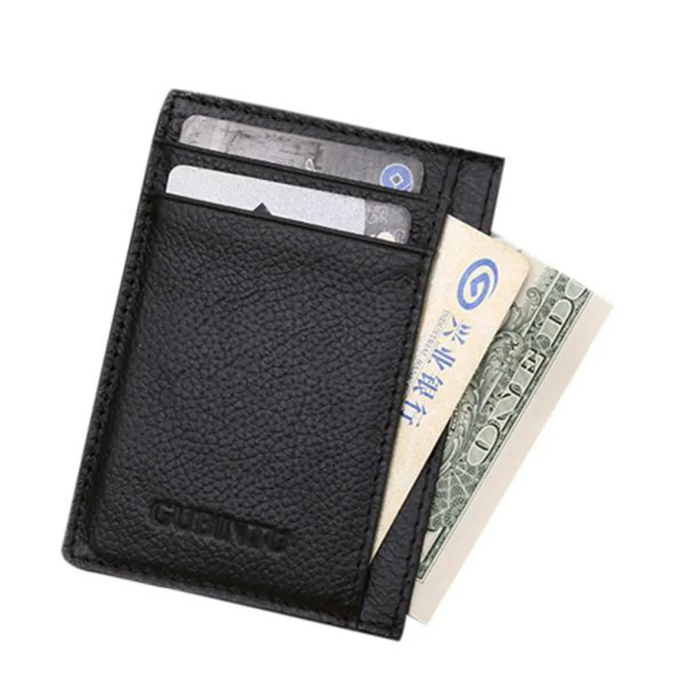 2018 New Fashion Men Wallets Male Ultra thin Mini Leather Credit Card