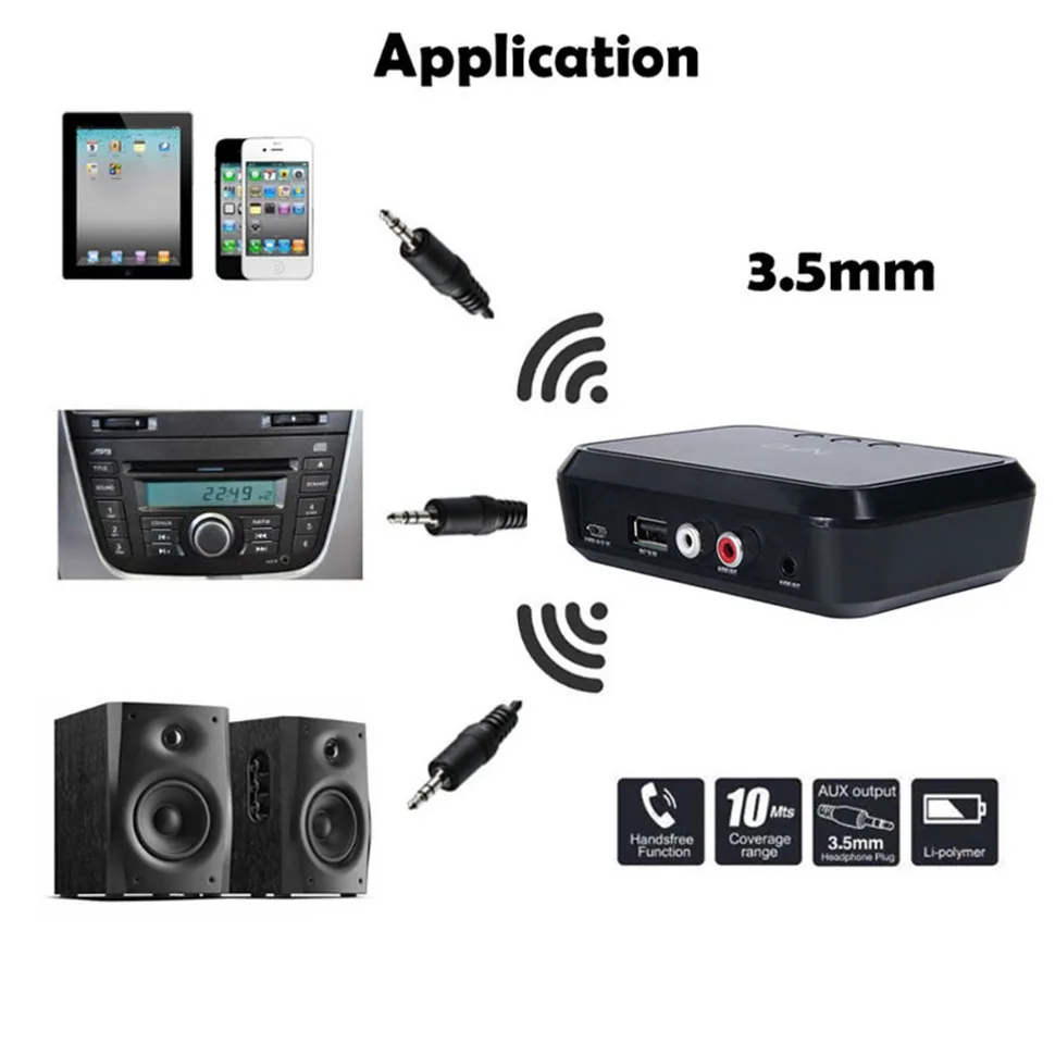 YKSO NFC Wireless Stereo Bluetooth Audio Receiver Portable Adapter Support 3.5mm  RCA Output Music Wireless Adapter (4)