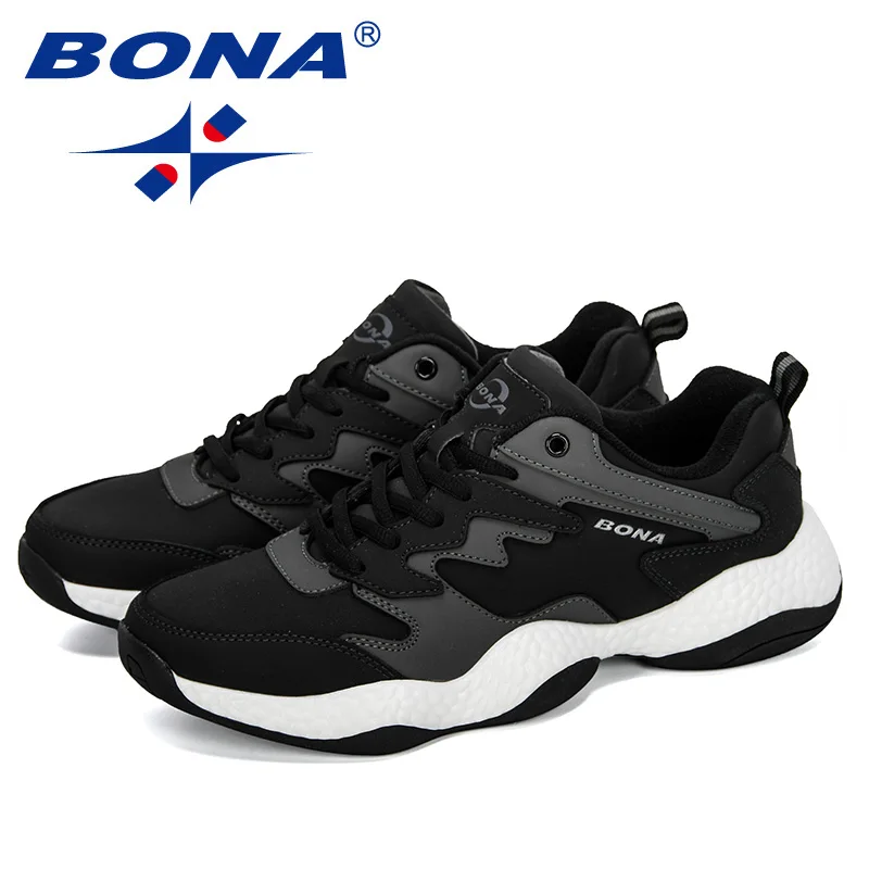 BONA/Новинка года; мужские кроссовки на шнуровке и плоской подошве; мужская повседневная обувь на платформе; стильные разноцветные дышащие мужские теннисные туфли