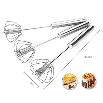 

Home Kitchen Tools Semi-automatic Press Type Rotary Egg Beater Stainless Steel Whisk Mixer Egg Tools W8015