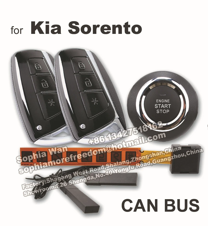 For Kia Sorento CAN BUS PNP car alarm 