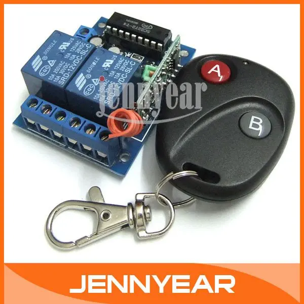 Wireless Remote Control 12V 2 Channel Controller Non Locking 12V 2 Way