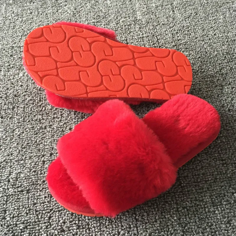 

Slippers Fur Children Home Boys & Girls Winter Warm Comfortable Fluffy Anti-Slip Shoes Indoor Slipper Wear for Kids Soft Sole