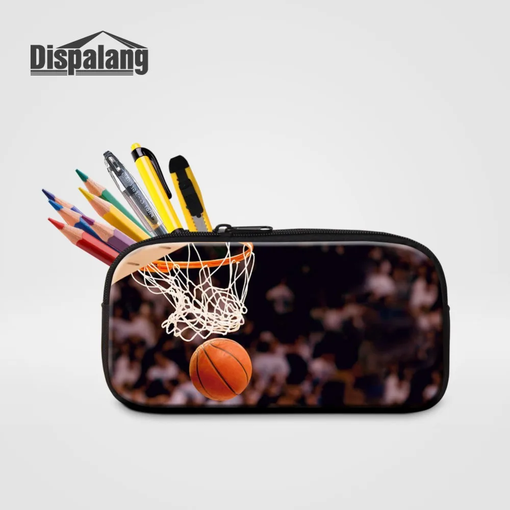 

Dispalang Popular Basketballs Soccers Prints Makeup Case Bag Pencil Case for Boys Pencil Bag School Supplies Kawaii Stationery