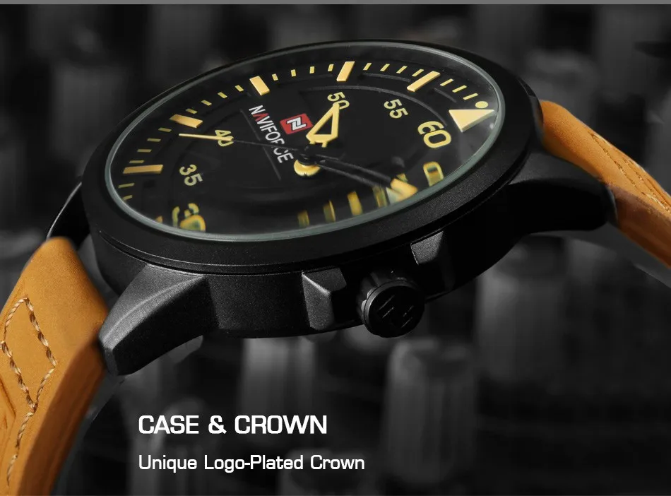 NAVIFORCE Luxury Brand Men Army Military Watches Men's Quartz Date Clock Man Leather Strap Sports Wrist Watch Relogio Masculino