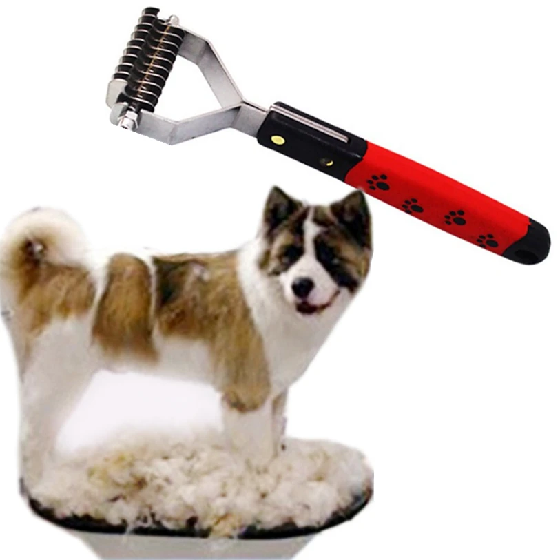 Double Side Dog Brush Dematting Matbreaker Grooming Deshedding Trimmer