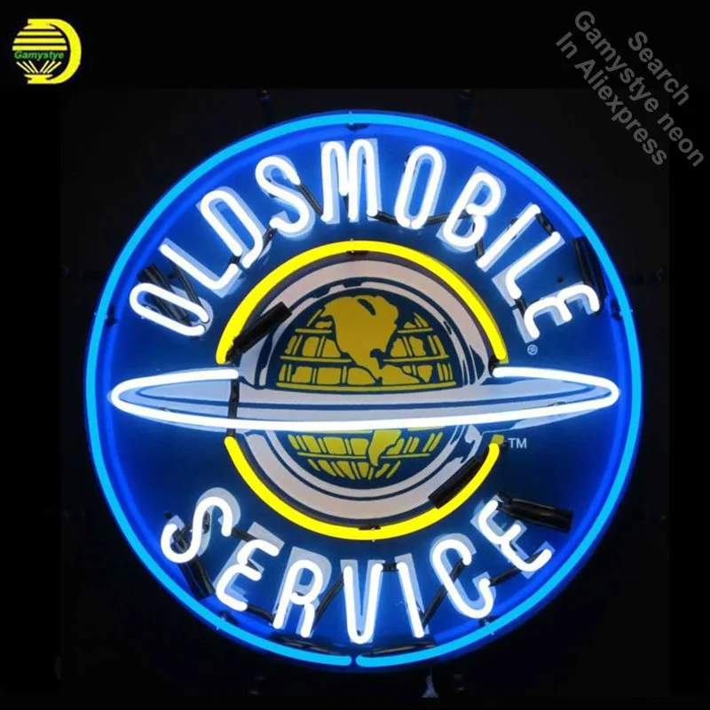#*Cheap Neon Sign for Oldsmobile Service NEON SIGN Signboard REAL GLASS BEER BAR PUB Gas Oil Station store display Restaurant with board