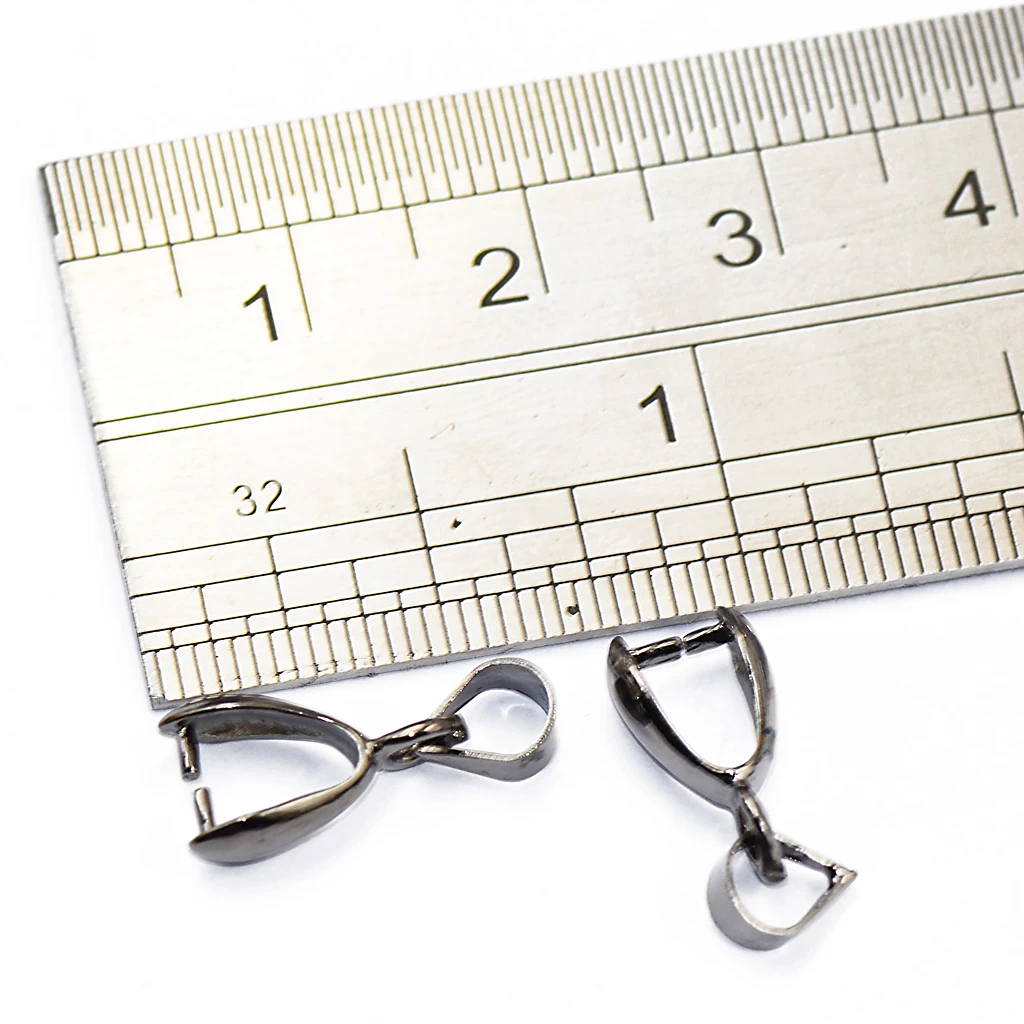Phenovo 20 pcs Clasp Pinch Clip Bail Pendant Connector Jewelry Components Findings for pendant Making