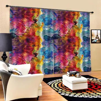 

3D Curtain Luxury Blackout Window Curtain Living Room colorful flowr curtains for bedroom Blackout curtain
