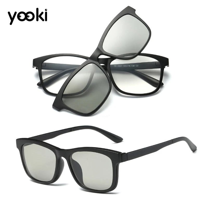 Магнитные поляризованные солнцезащитные очки на клипсах спортивные очки Рамка для вождения уличные очки ночного видения для вождения - Цвет оправы: No 3