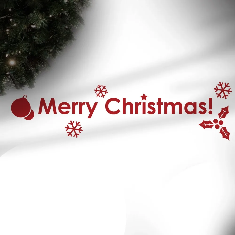 

Merry Christmas Stickers Quotes Wall Stickers Happy New Year Vinyl Wall Decal Home Window Home Decor Art Mural Kids Rooms SY115