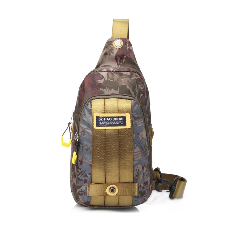 camouflage sling bag waterproof nylon chest pack casual messenger bag