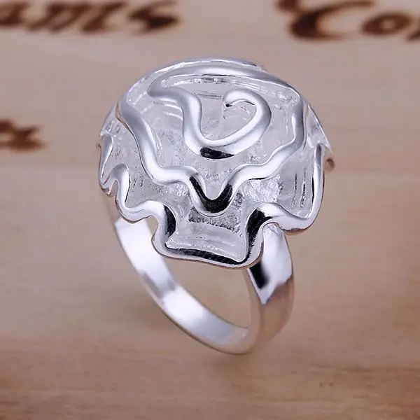 

Rings 925 Fashion Jewelry gift rings for women men best selling wholesale free shipping silver rose flower rings GY-AR286