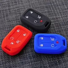 Силиконовый резиновый автомобильный чехол для брелка с ключом, защитный чехол, комплект крышек, чехол для GMC 2018 2019, брелок без ключа Terrain Acadia ...