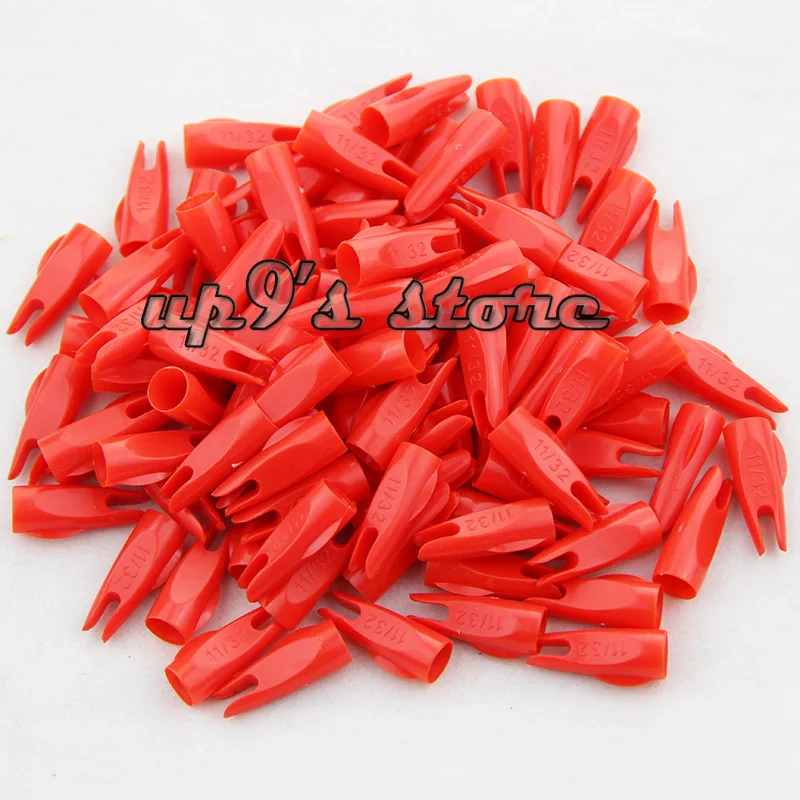 

50pcs 11/32 Arrow Nock For OD 9mm Wooden and Bamboo Arrow Traditional Bow Outdoor Archery