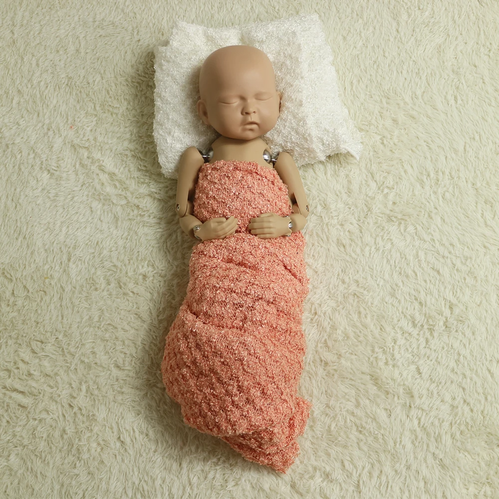 Просвет 100*150 см вязаный акрил тонкий ткань новорожденных фотографии реквизит для фотосессии фоновое одеяло новорожденных корзина Stuffer