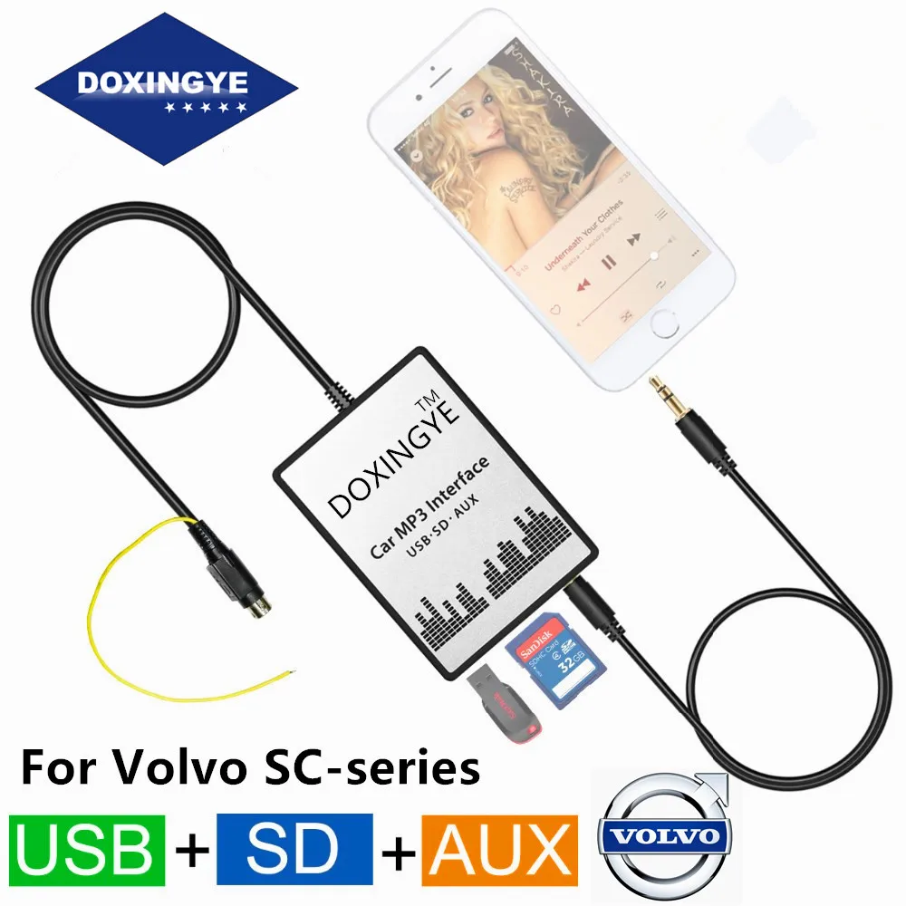 

DOXINGYE,USB SD AUX Car MP3 Adapte CD Change For Volvo SC-series SC700 800 810 900 CR905 S80 C70 Interface