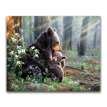 На заказ алмазная живопись природный пейзаж медведь вышивка крестиком Санта Клаус Снеговик hibah домашний декор diy pintura Алмазная мозаика Круз